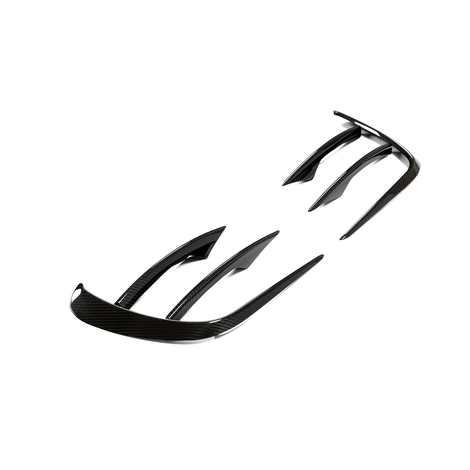 Facelift Future Design Carbon Fiber Front Bumper Vent Trims - Compatible With Mercedes E53 (W213)