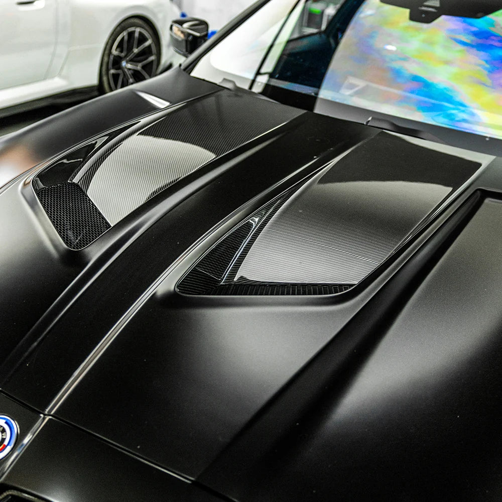 SOOQOO Vented Carbon Fiber Hood - Compatible with BMW M3/M4 (G80/G81/G82/G83)