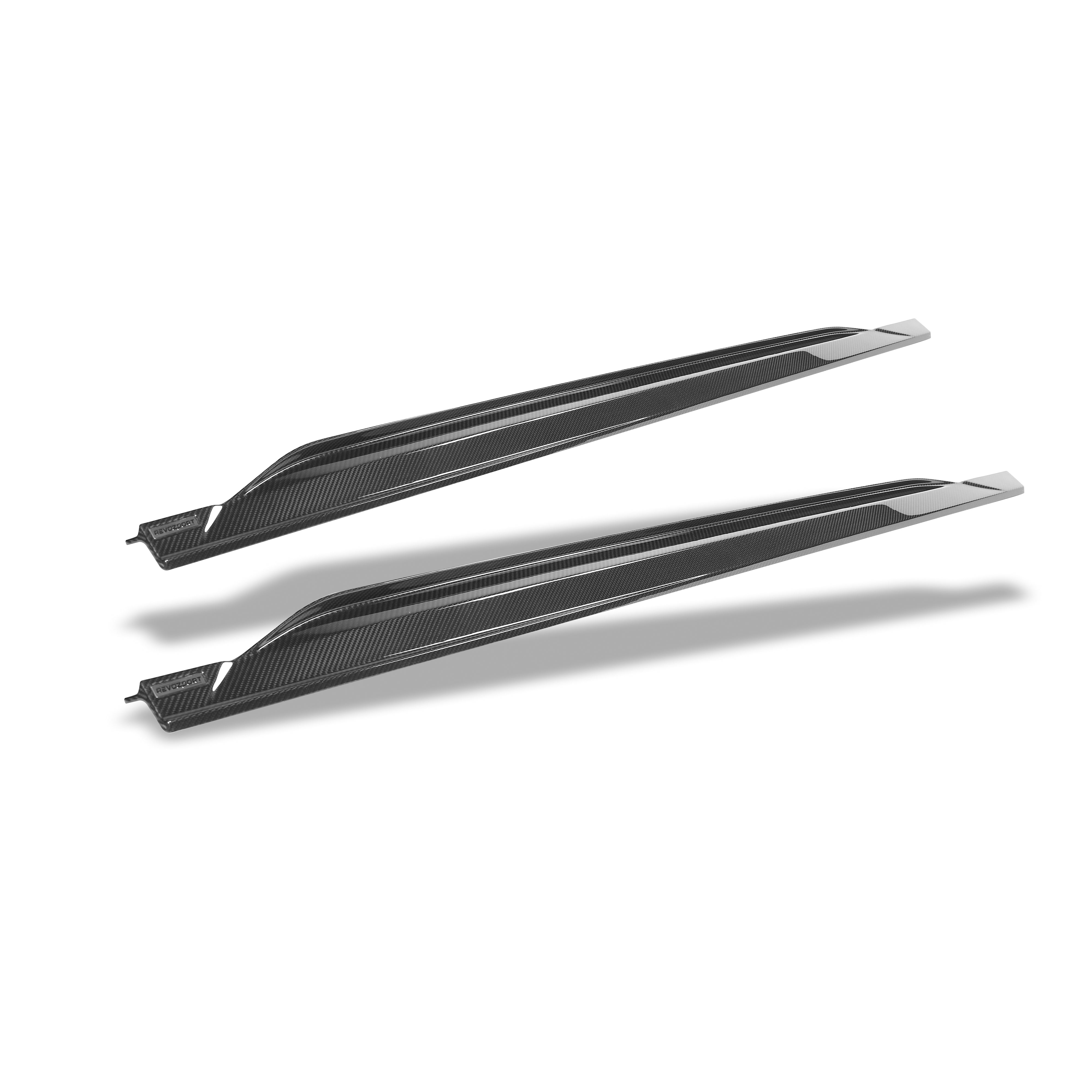 RevoZport Carbon Fiber Side Skirts Compatible With Audi RS3 8Y Sportback