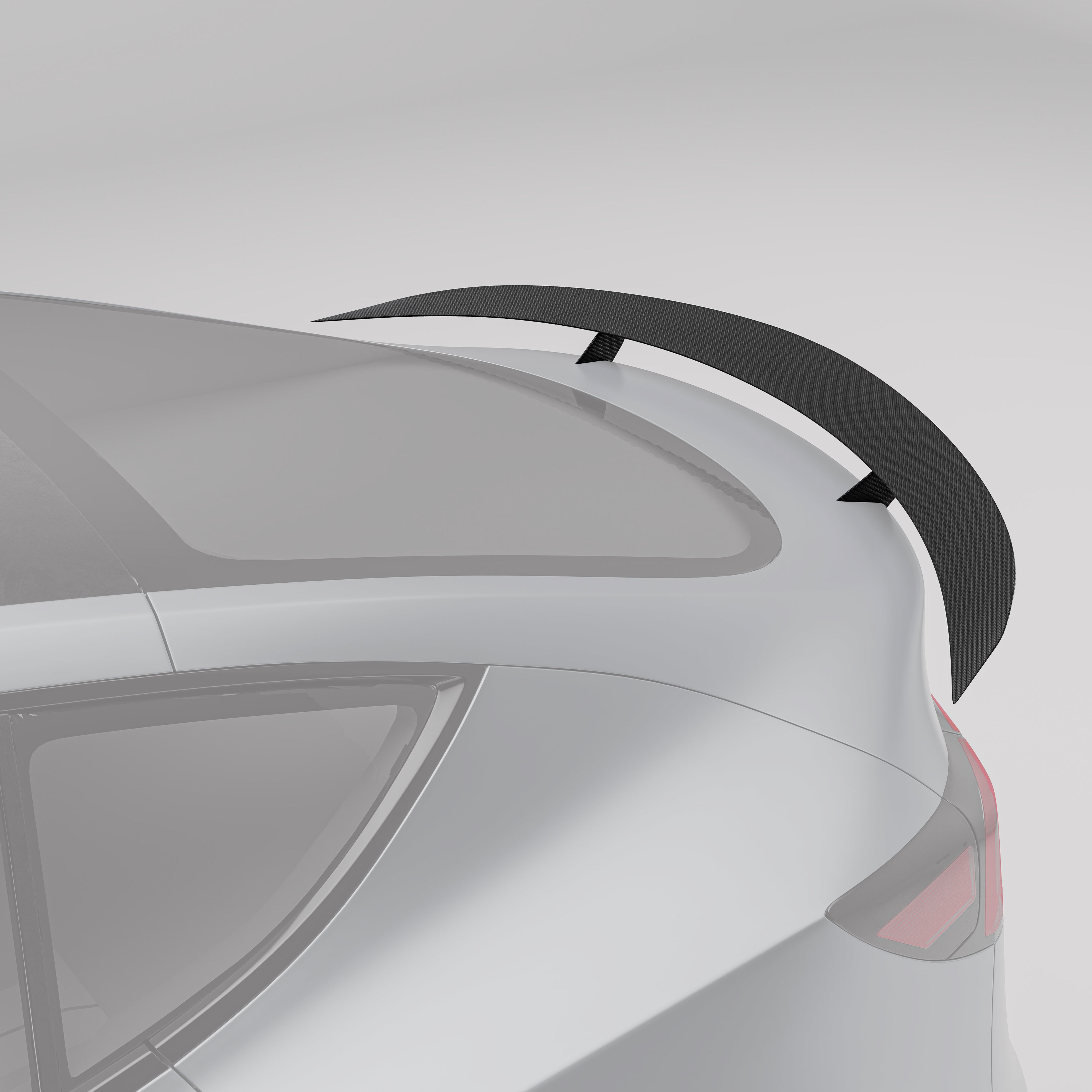 RevoZport Carbon Fiber Rear Spoiler Compatible With Tesla Model Y 2021-2024