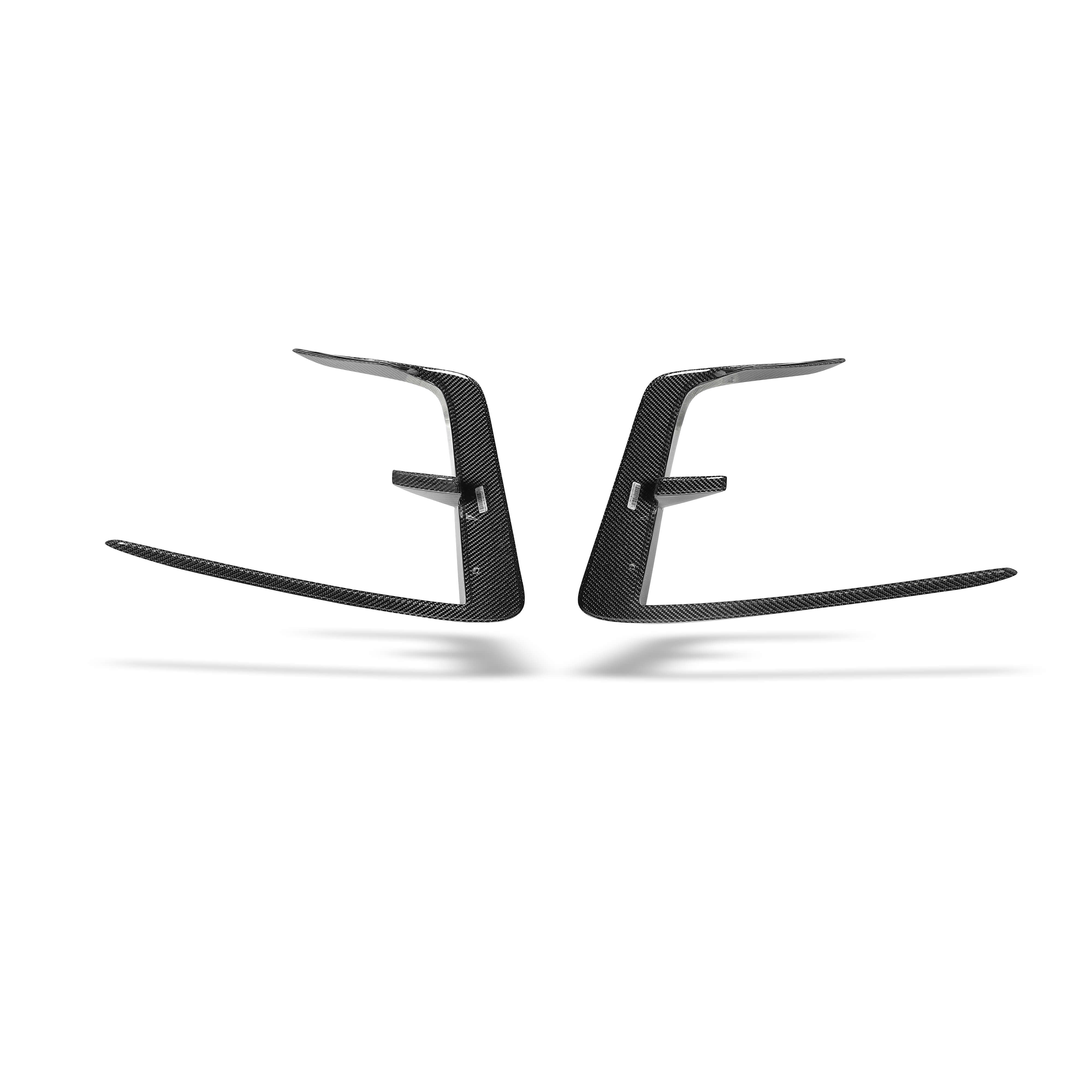 RevoZport Carbon Fiber Front Bumper Canards Compatible With Tesla Model Y Facelift