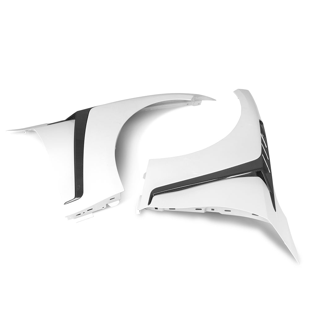 SOOQOO Prepreg Carbon Fiber Side Fenders Compatible With BMW M4 (G82/G82 LCI/G83/G83 LCI)