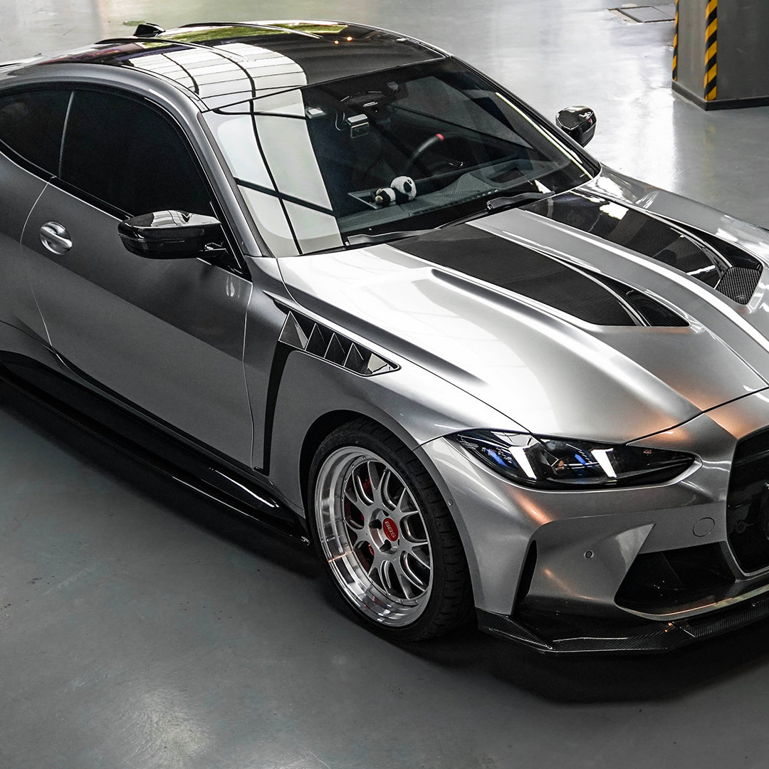 SOOQOO Prepreg Carbon Fiber Side Fenders Compatible With BMW M4 (G82/G82 LCI/G83/G83 LCI)