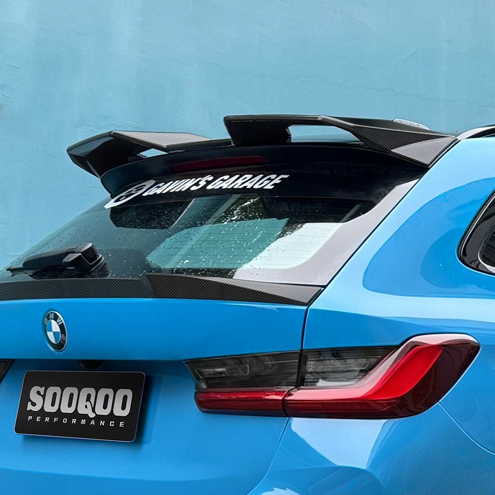 SOOQOO V2 Prepreg Carbon Fiber Rear Roof Spoiler Compatible With BMW 3 Series/M3 (G21/G21 LCI/G81/G81 LCI)