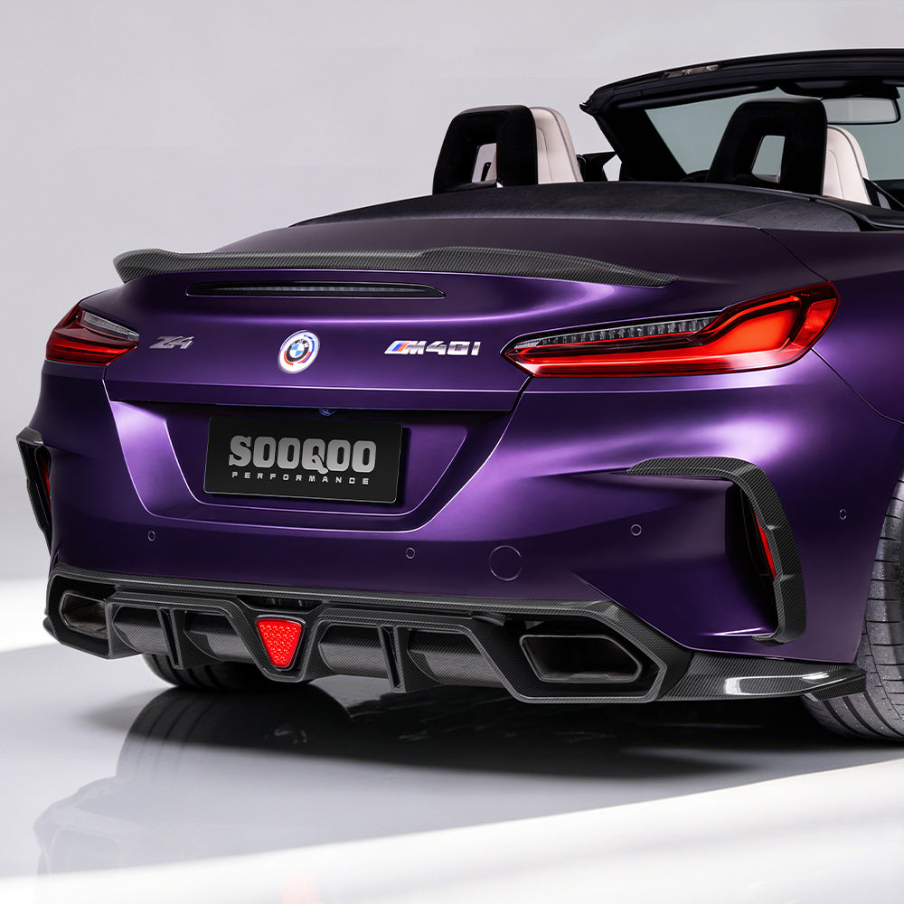 SOOQOO SQ Style Prepreg Carbon Fiber Rear Bumper Inserts Compatible With BMW Z4 (G29)