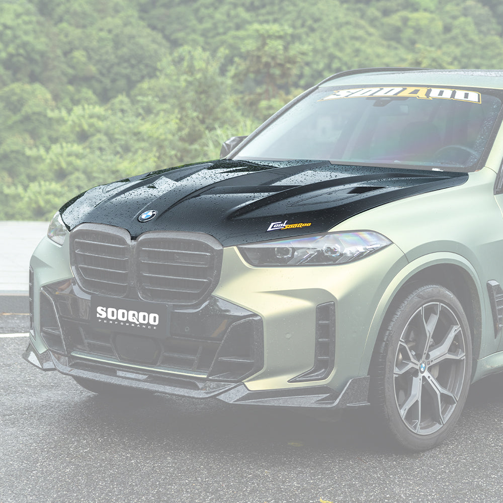 SOOQOO Prepreg Carbon Fiber Vented Hood Compatible With BMW X5M (F95/F95 LCI)