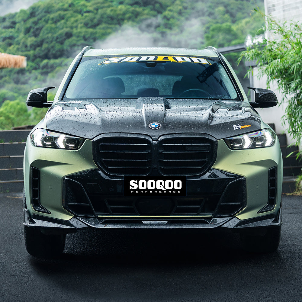 SOOQOO Prepreg Carbon Fiber Vented Hood Compatible With BMW X5M (F95/F95 LCI)