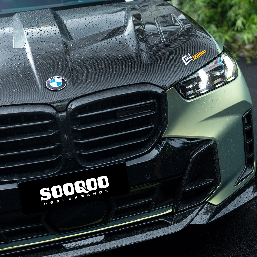 SOOQOO Prepreg Carbon Fiber Vented Hood Compatible With BMW X5M (F95/F95 LCI)