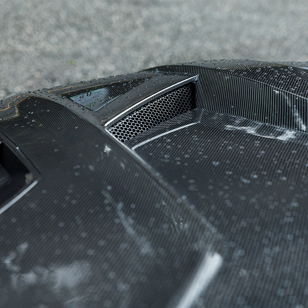 SOOQOO Prepreg Carbon Fiber Vented Hood Compatible With BMW X5M (F95/F95 LCI)
