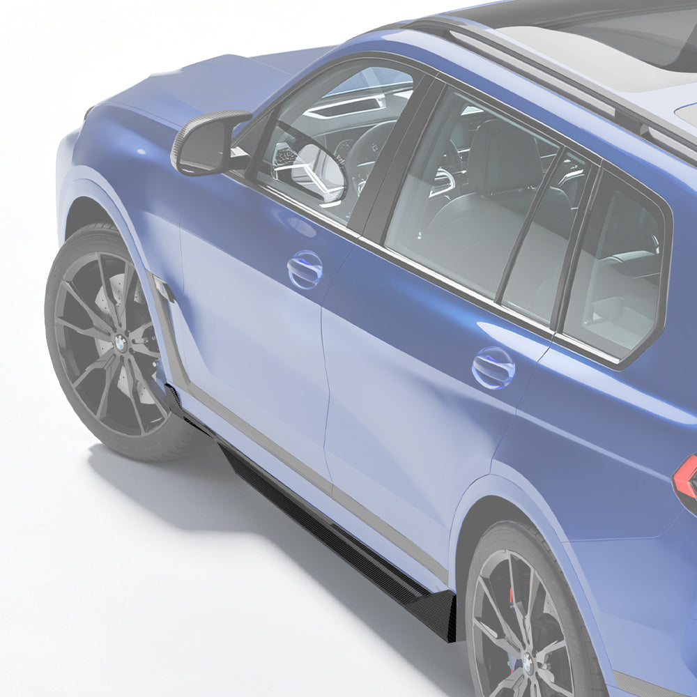 SOOQOO Prepreg Carbon Fiber Side Skirts Compatible With BMW X7 (G07/G07 LCI)