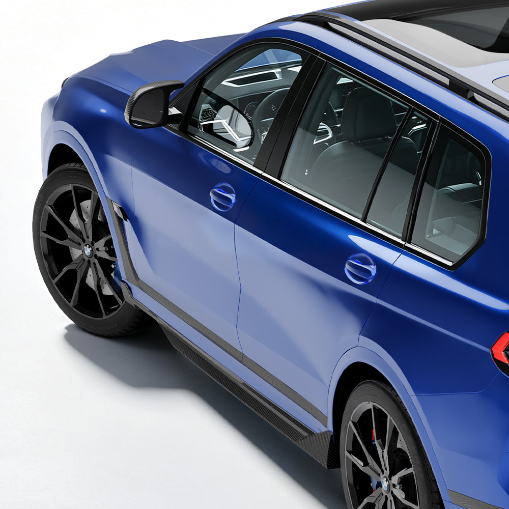 SOOQOO Prepreg Carbon Fiber Side Skirts Compatible With BMW X7 (G07/G07 LCI)