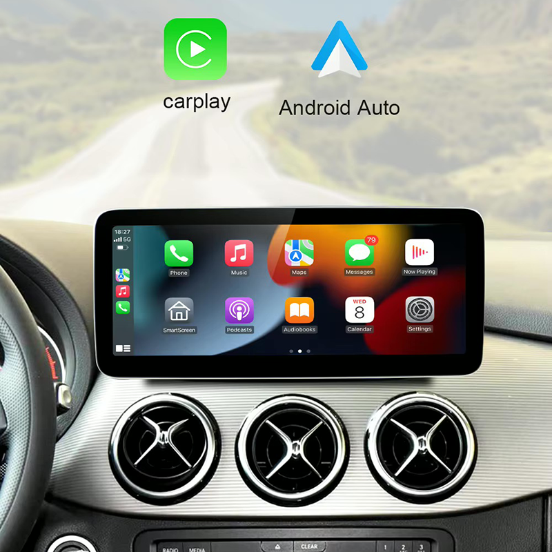Αναβάθμιση οθόνης CarTab 12.3” με ασύρματο Apple CarPlay και Android Auto | Plug & Play | Συμβατή με Mercedes A, CLA, GLA, C, GLC και V-Class
