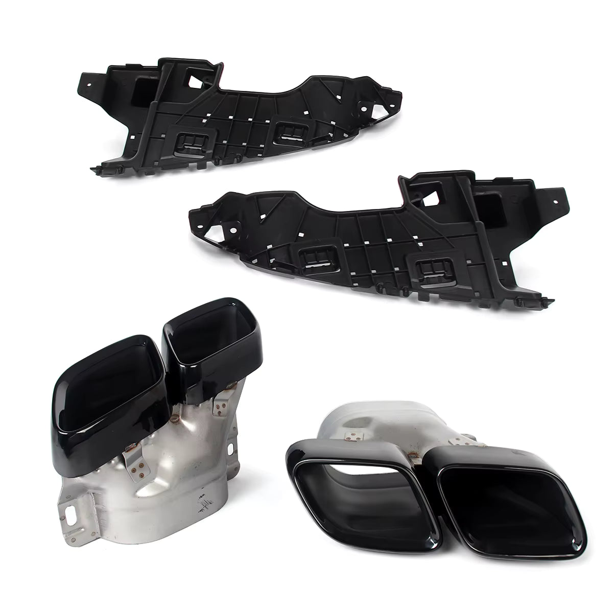 Mercedes Benz C-Class/C43 (C205/A205) C63 Style Gloss Black Rear Diffuser Conversion