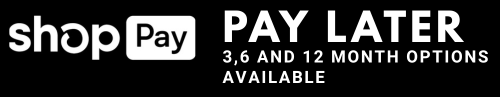 shop Pay logo with 'Pay Later' text on a black background