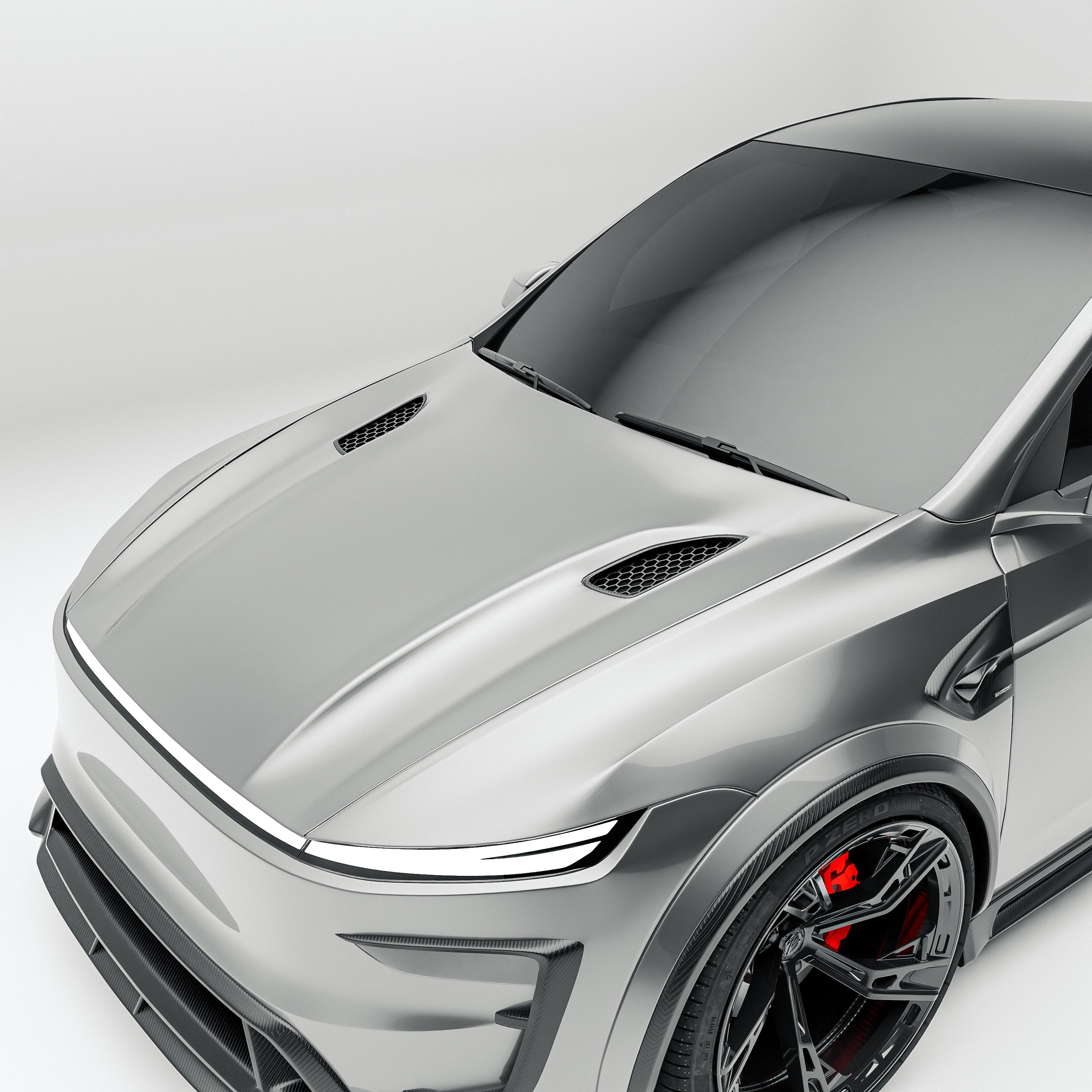 RevoZport Carbon Fiber Hood Compatible With Tesla Model Y Facelift