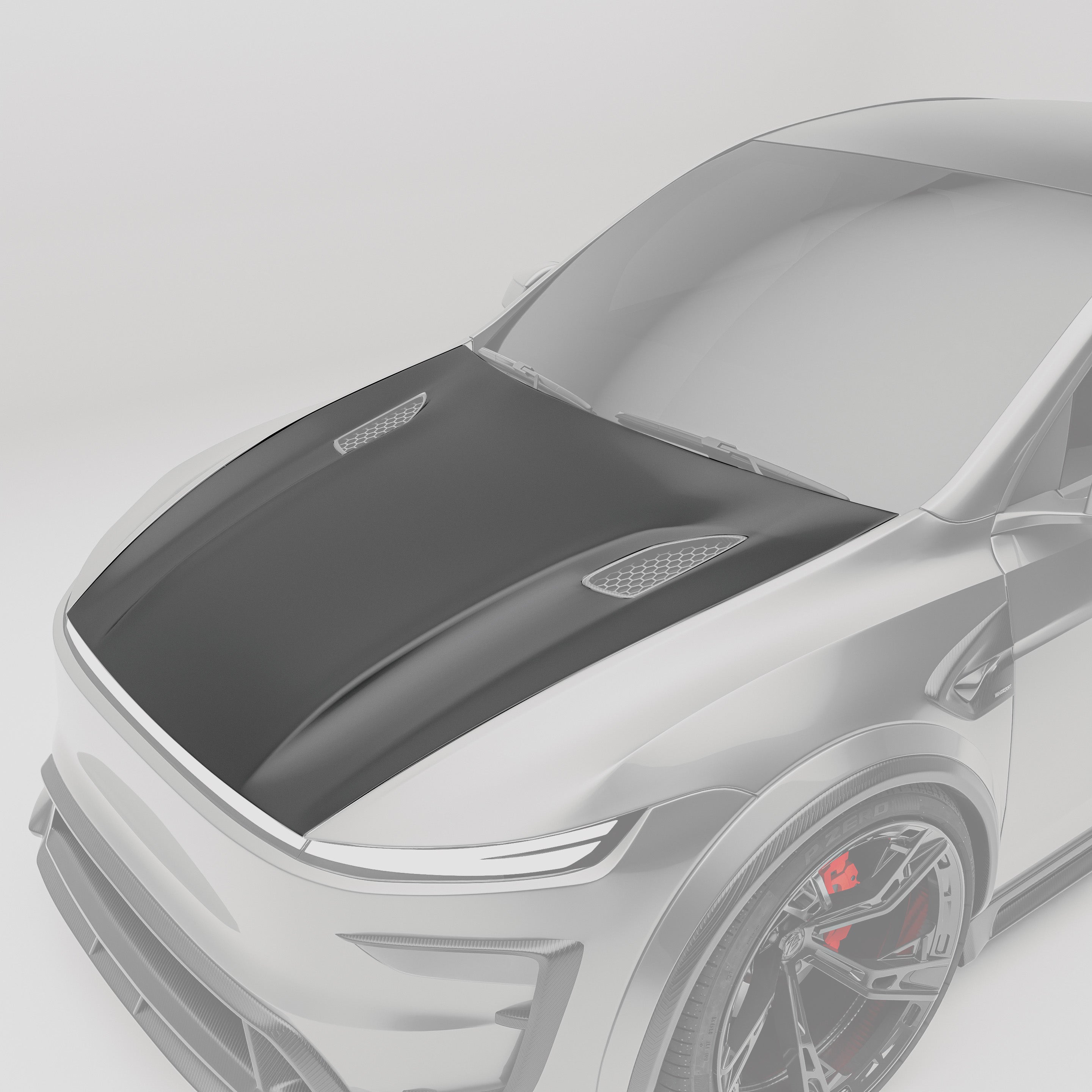 RevoZport Carbon Fiber Hood Compatible With Tesla Model Y Facelift