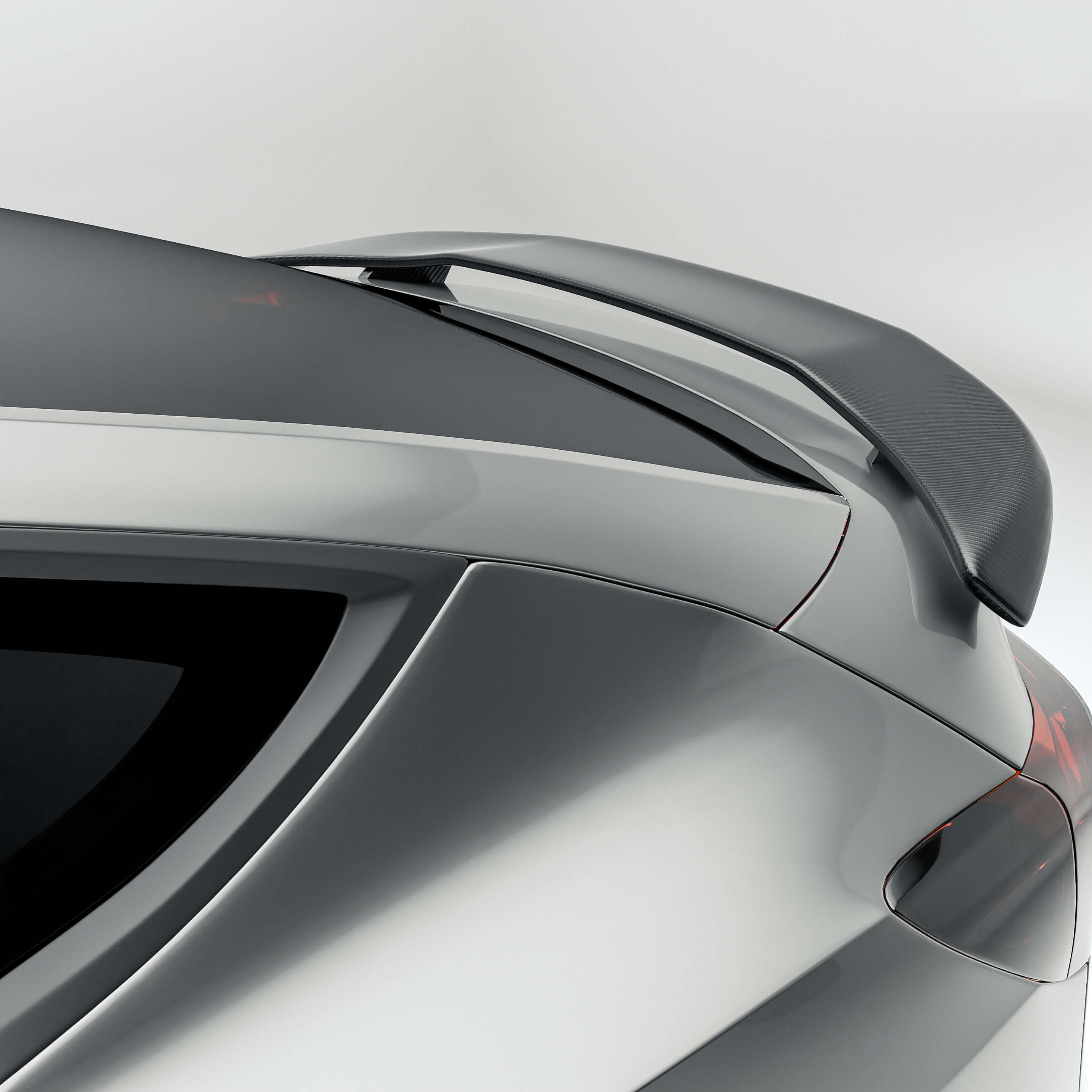 RevoZport Carbon Fiber Rear Spoiler Compatible With Tesla Model Y Facelift