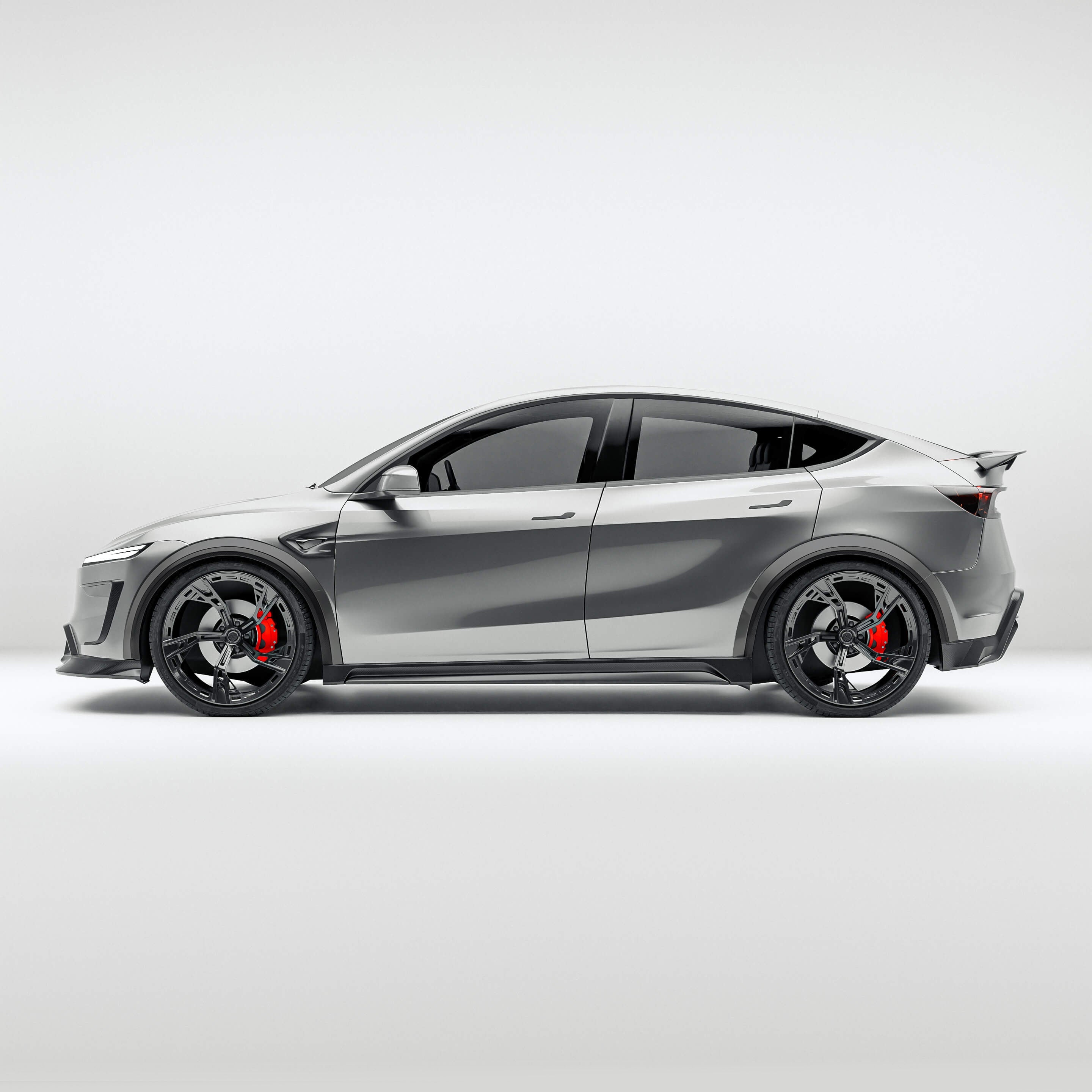 RevoZport Carbon Fiber Wheel Arch Cover Trims Compatible With Tesla Model Y Facelift