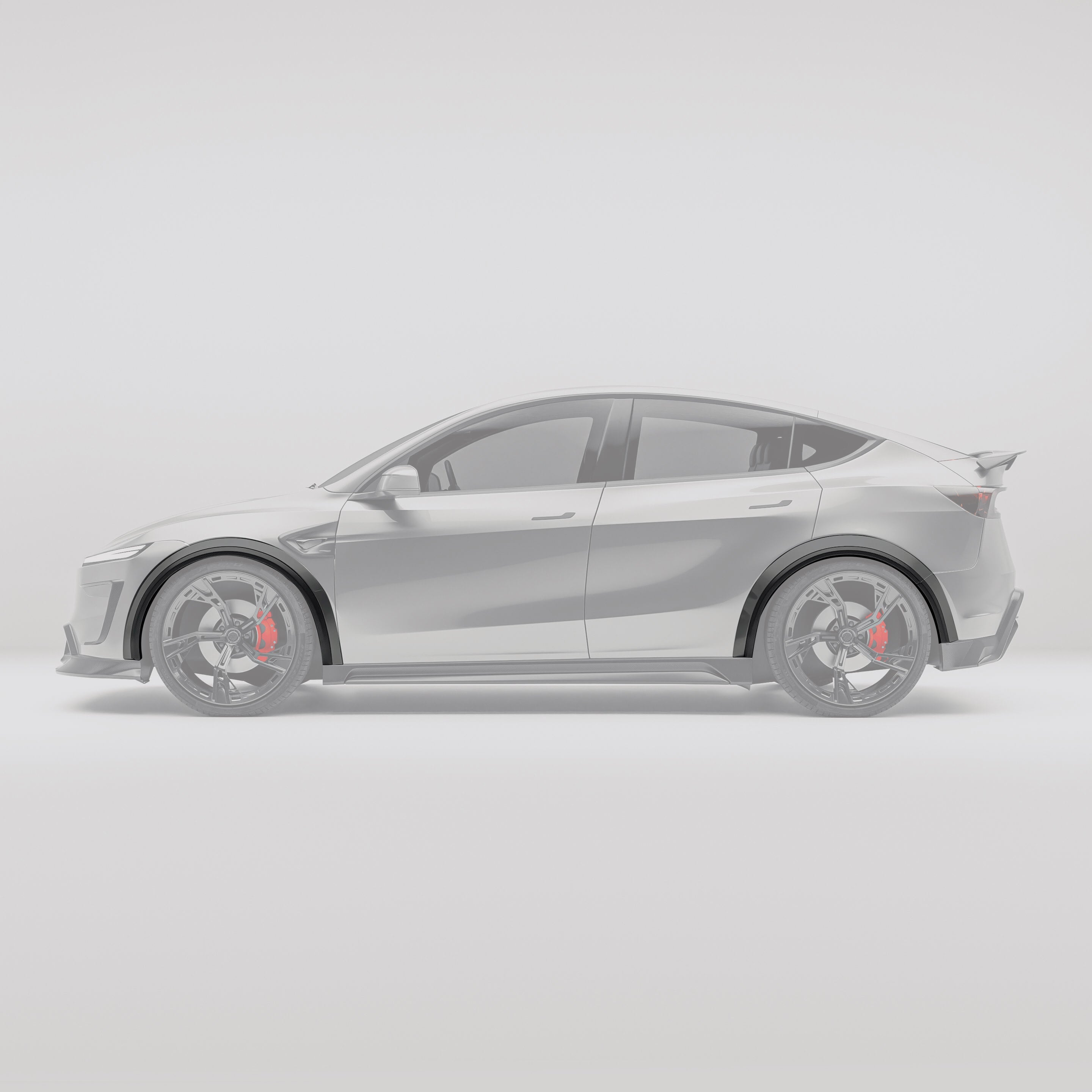 RevoZport Carbon Fiber Wheel Arch Cover Trims Compatible With Tesla Model Y Facelift