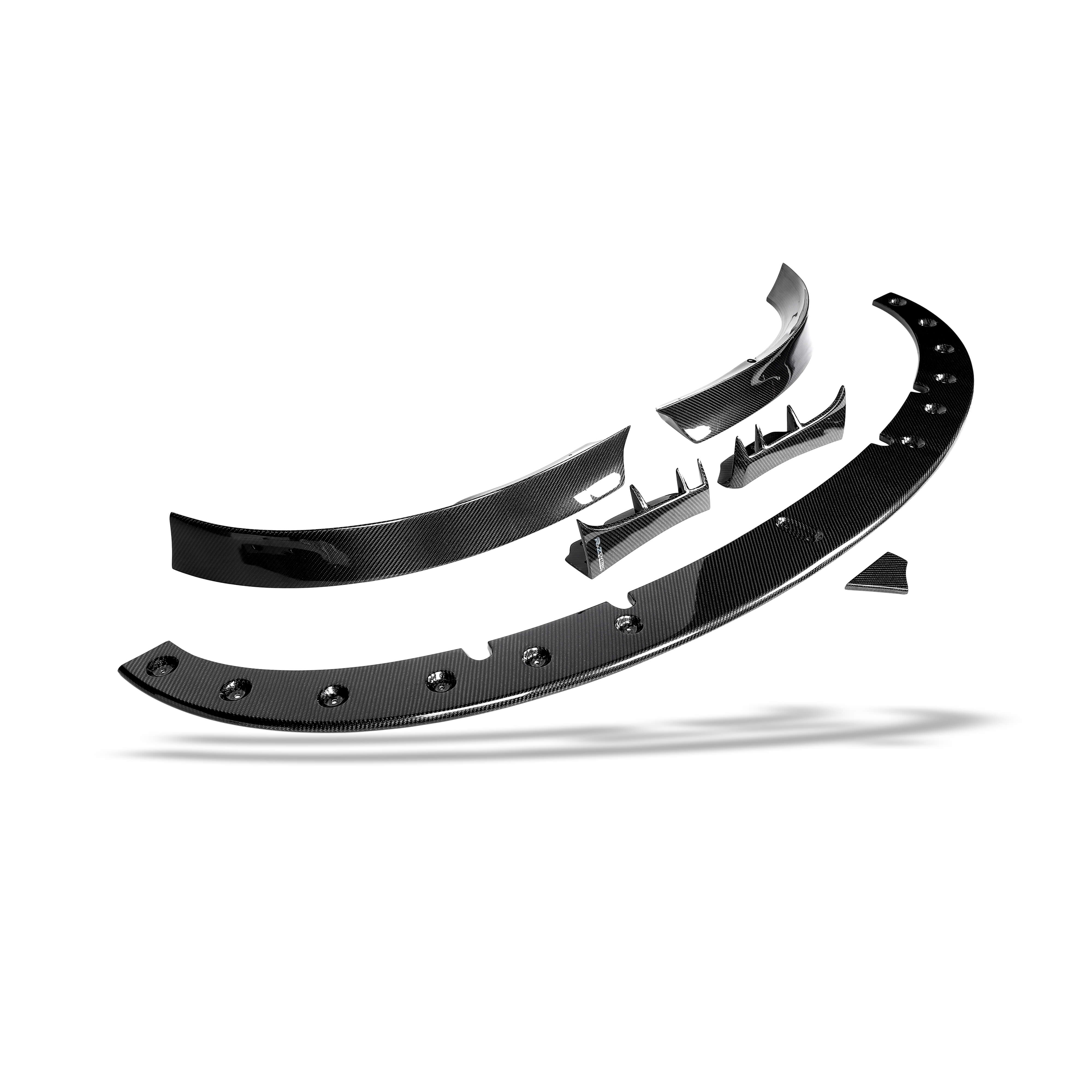 RevoZport Carbon Fiber Front Lip Compatible With Tesla Model Y 2021-2024