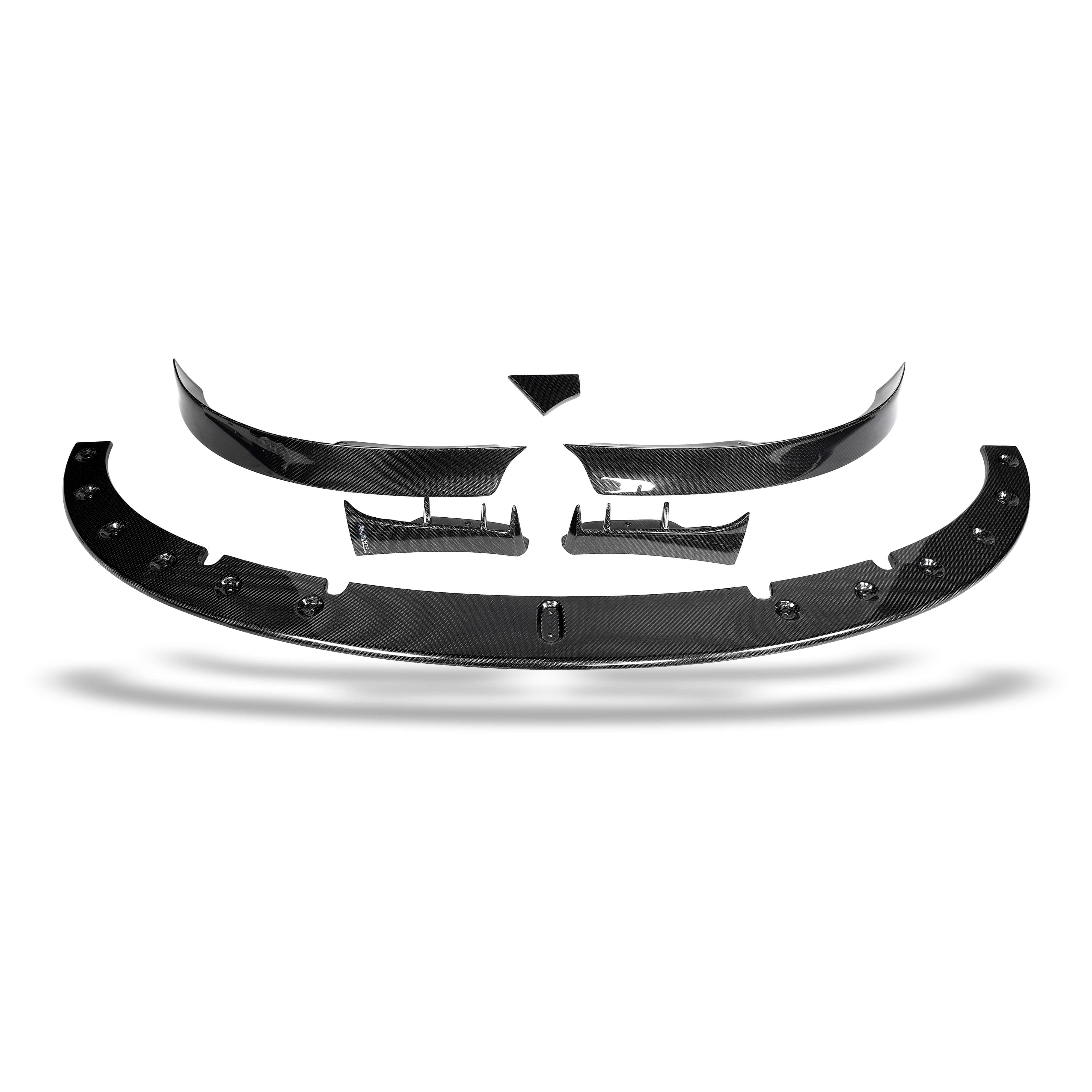 RevoZport Carbon Fiber Front Lip Compatible With Tesla Model Y 2021-2024