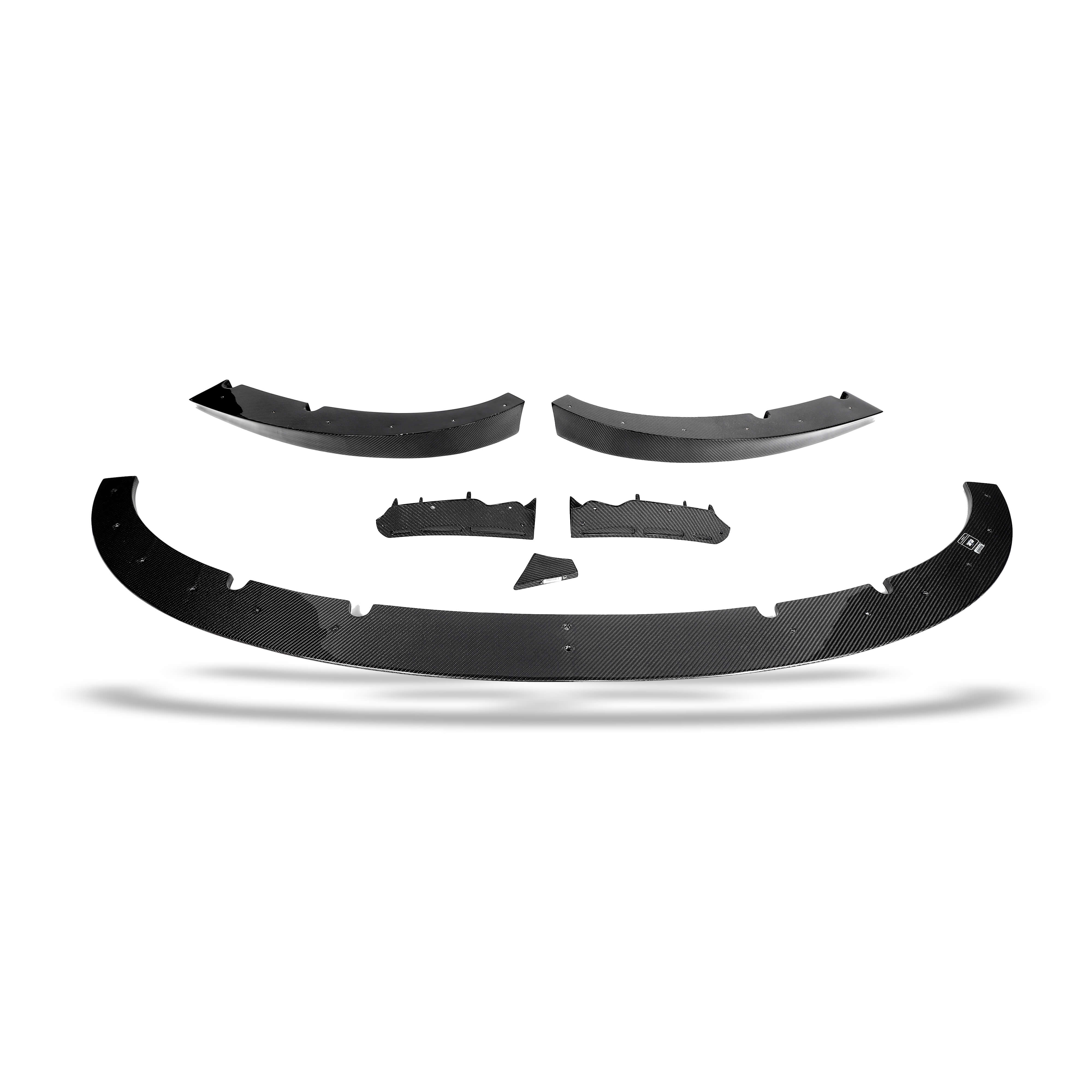 RevoZport Carbon Fiber Front Lip Compatible With Tesla Model Y 2021-2024