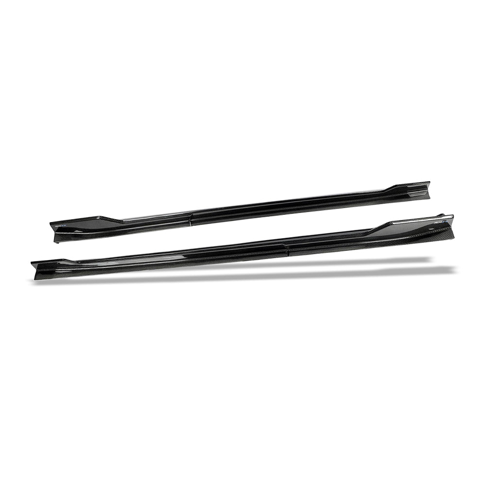RevoZport Carbon Fiber Side Skirts Compatible With Tesla Model Y 2021-2024