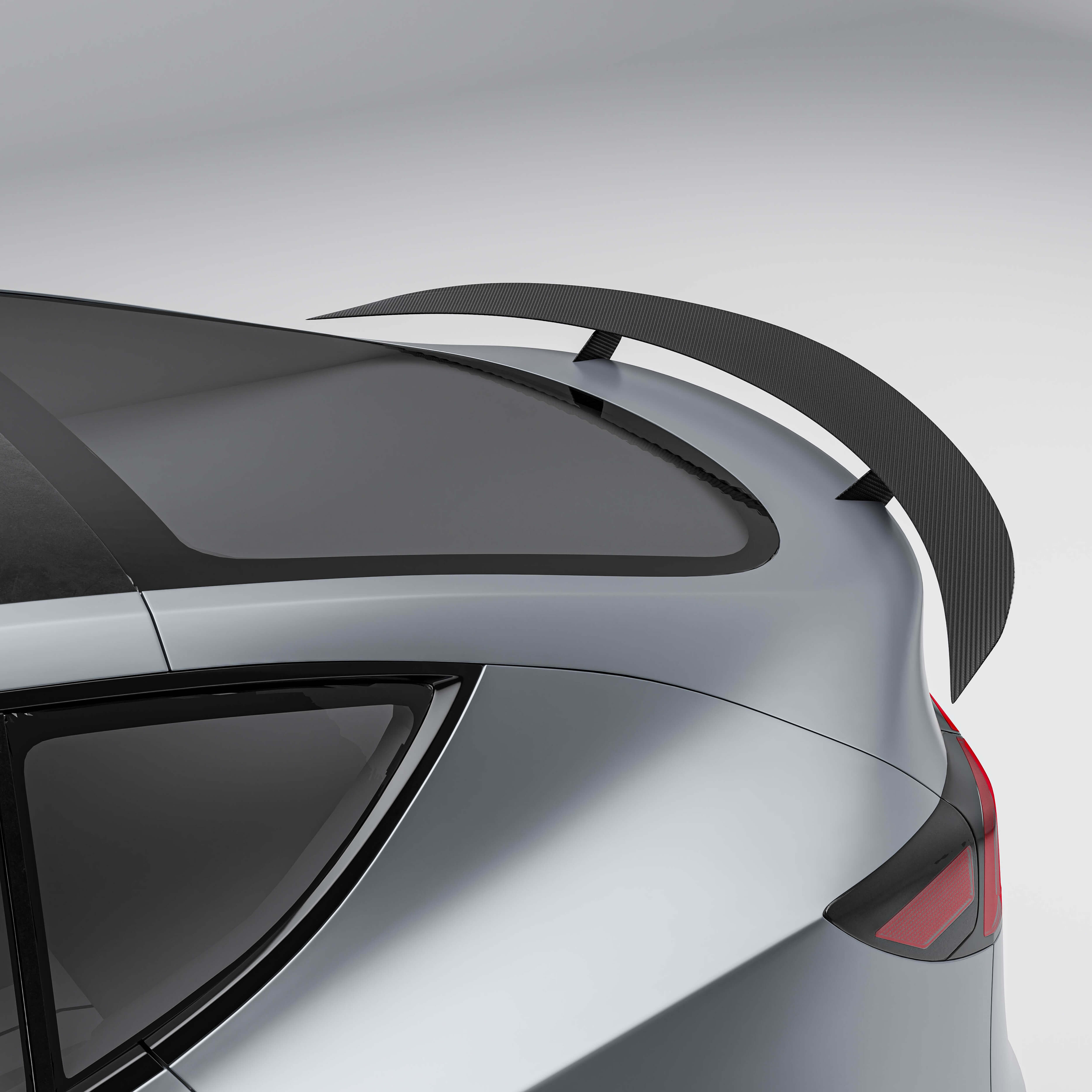 RevoZport Carbon Fiber Rear Spoiler Compatible With Tesla Model Y 2021-2024