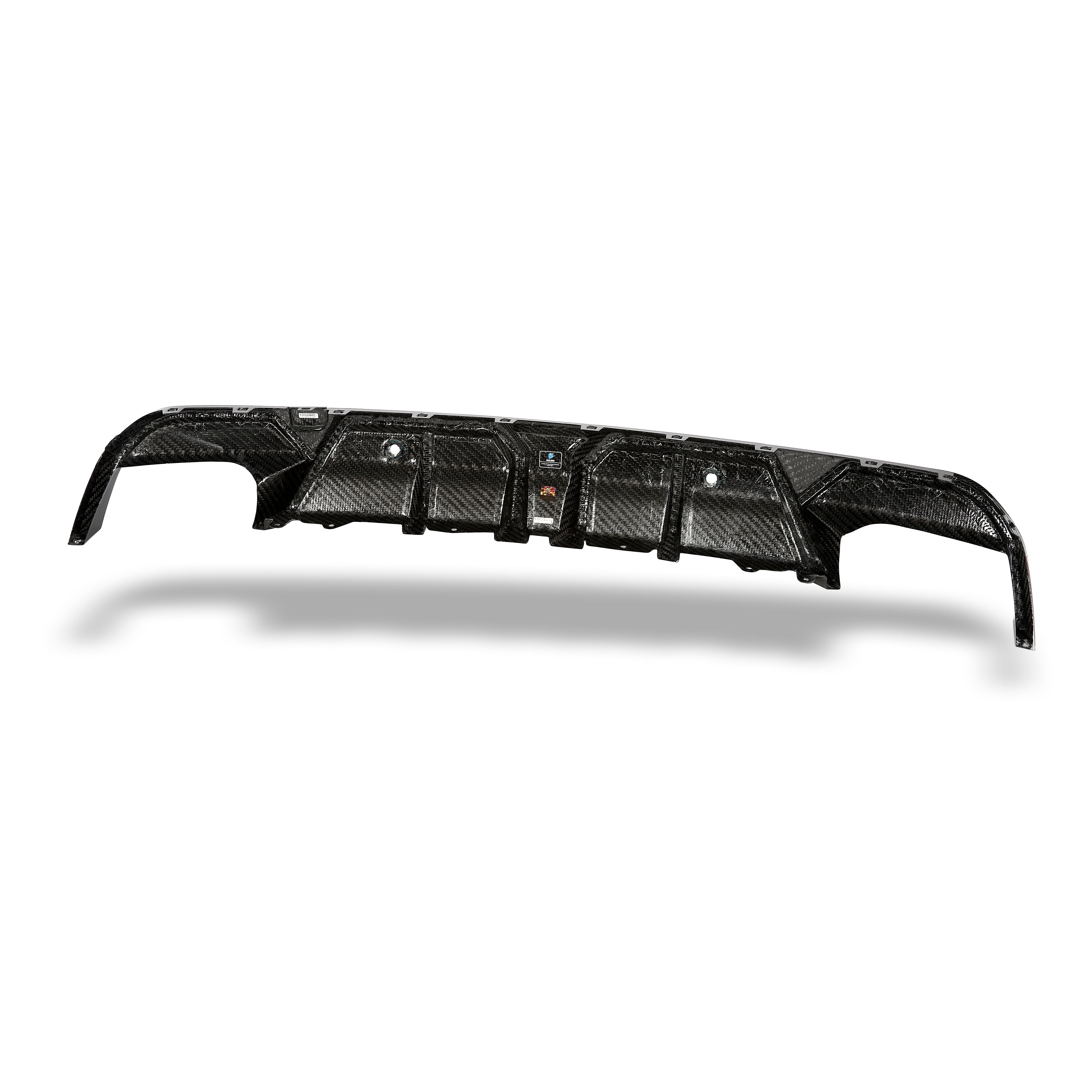 RevoZport Carbon Fiber Rear Diffuser Compatible With BMW X6M F96 PRE LCI