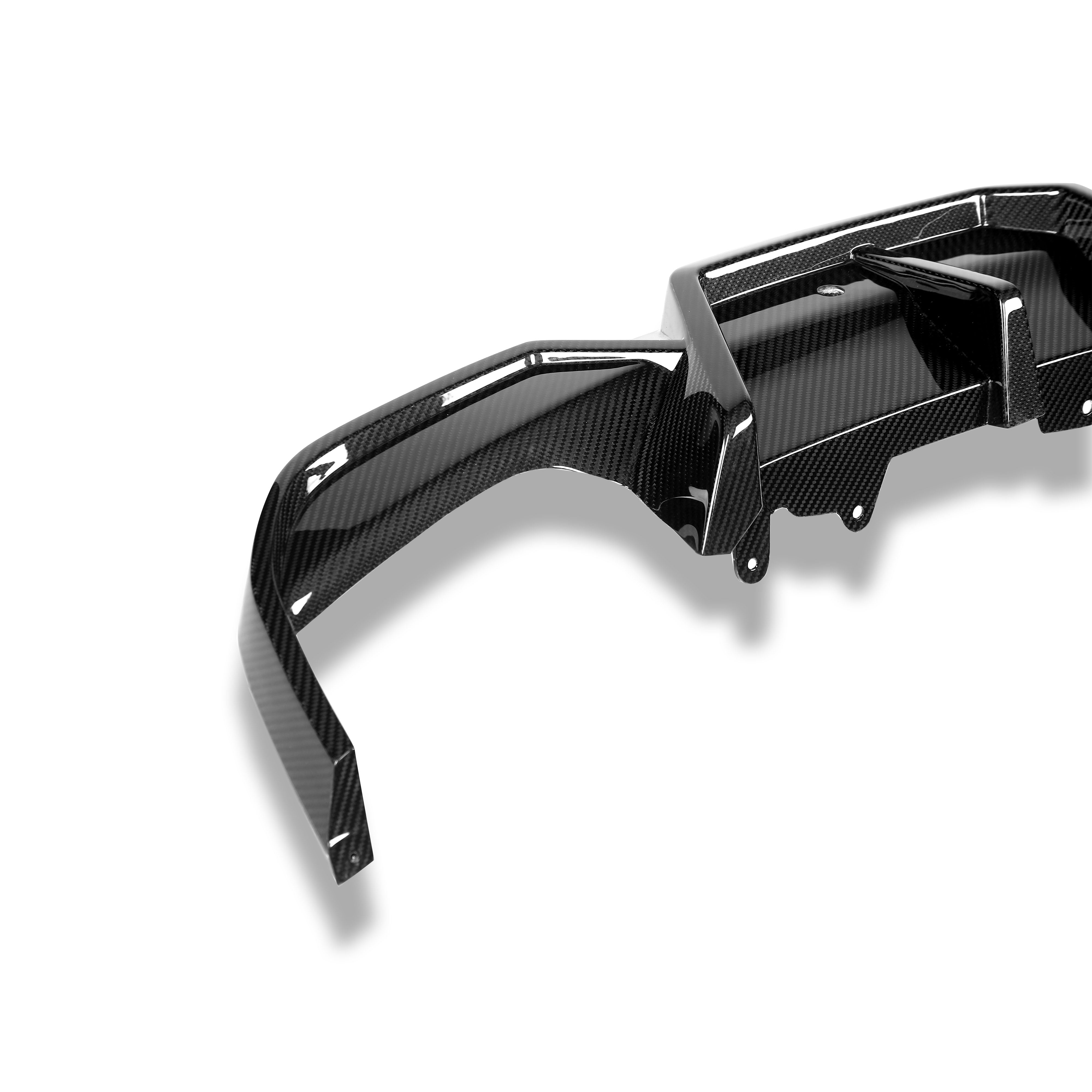 RevoZport Carbon Fiber Rear Diffuser Compatible With BMW X6M F96 PRE LCI