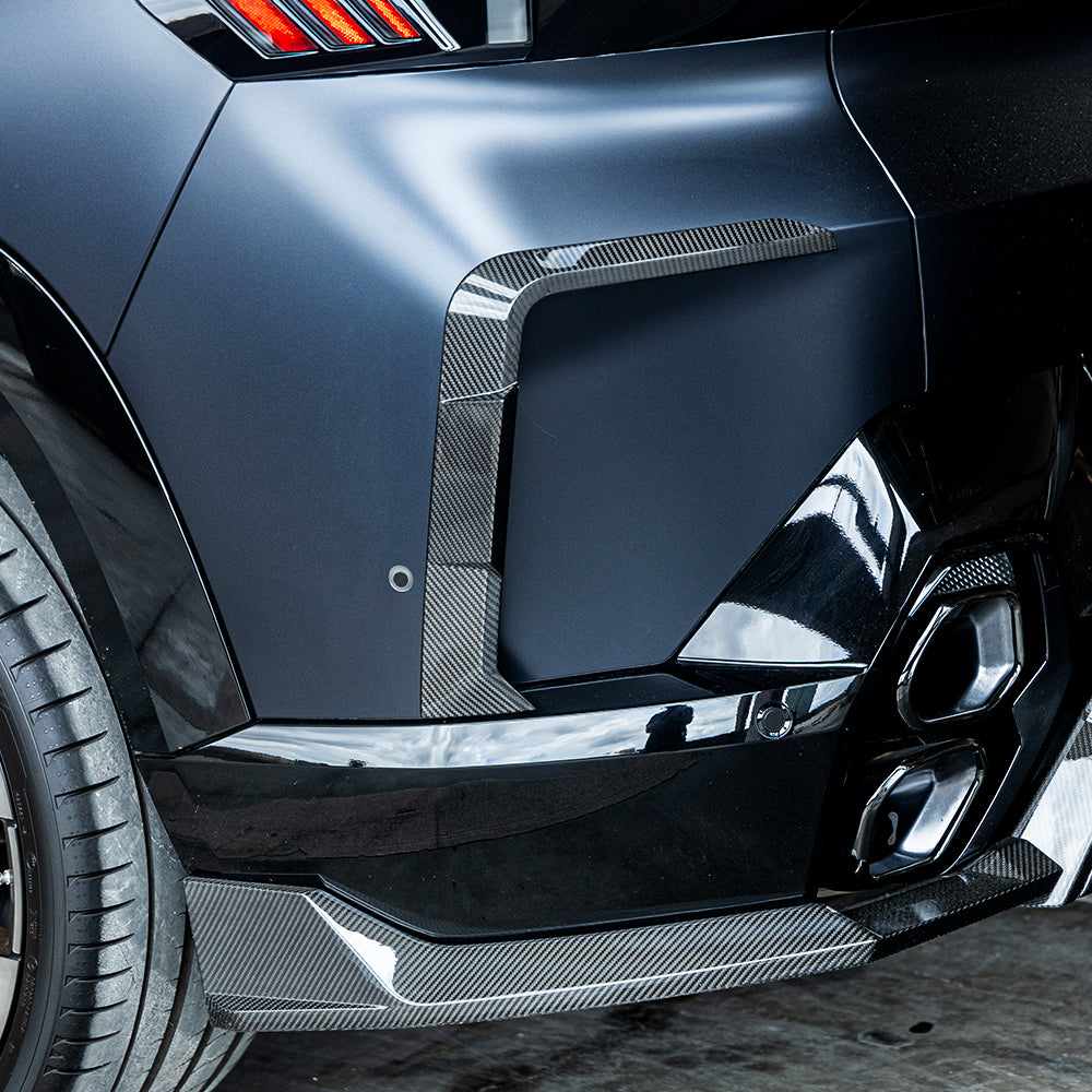 SOOQOO Prepreg Carbon Fiber Rear Bumper Inserts Compatible With BMW XM (G09)