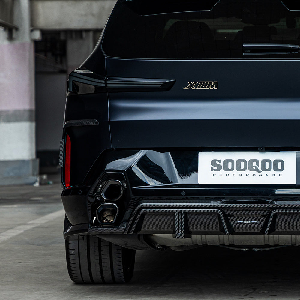 SOOQOO Prepreg Carbon Fiber Rear Bumper Inserts Compatible With BMW XM (G09)