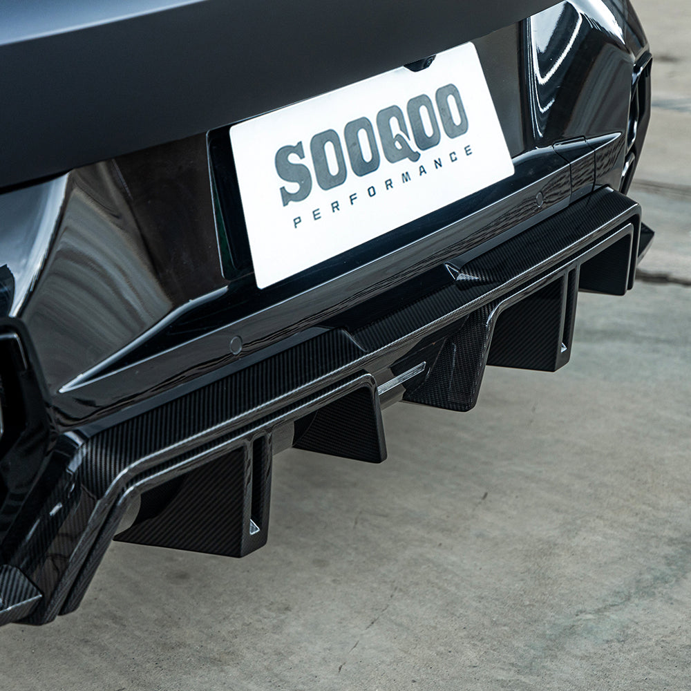 SOOQOO Prepreg Carbon Fiber Rear Diffuser Compatible With BMW XM (G09)