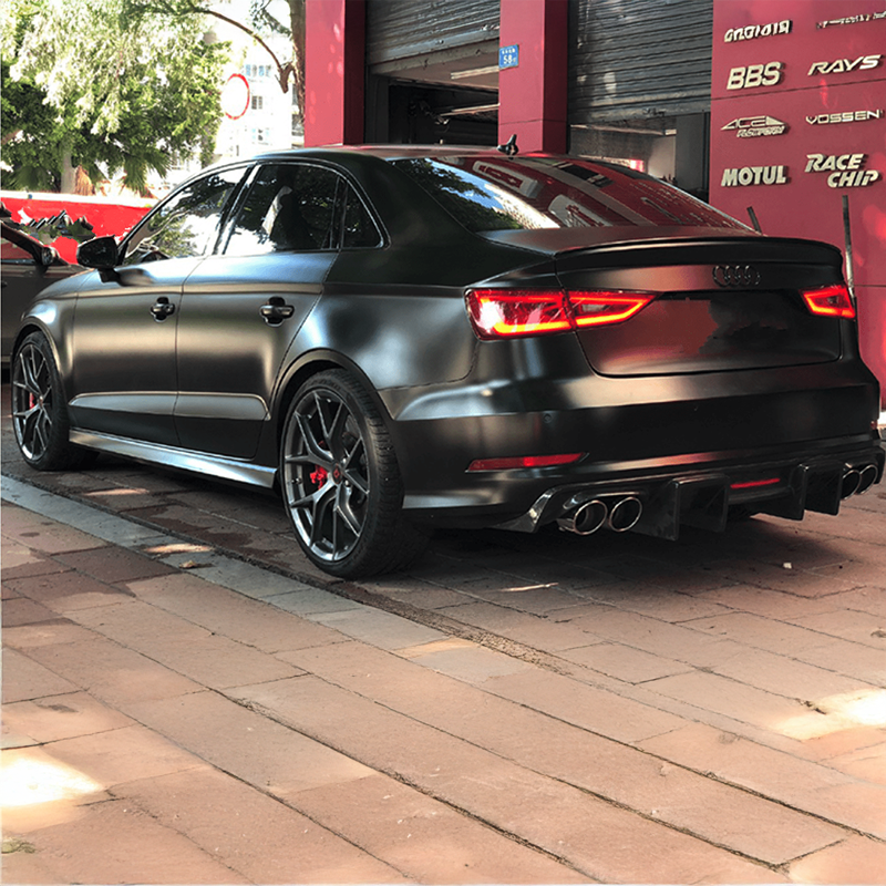 Audi A3/S3 (8V) Saloon PFL Karbel Style Carbon Fiber Rear Diffuser - Twenty Two Tuning Rear Diffuser