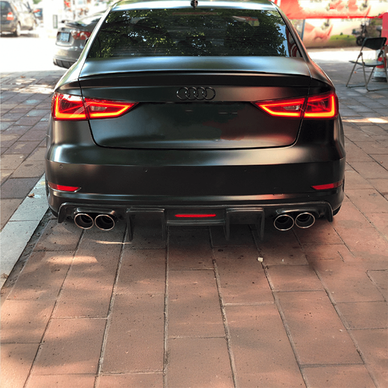 Audi A3/S3 (8V) Saloon PFL Karbel Style Carbon Fiber Rear Diffuser - Twenty Two Tuning Rear Diffuser