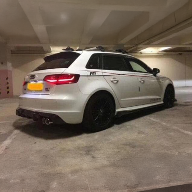 Audi A3/S3/RS3 (8V) Hatchback Facelift Carbon Fibre Side Skirts - Twenty Two Tuning Side Skirts