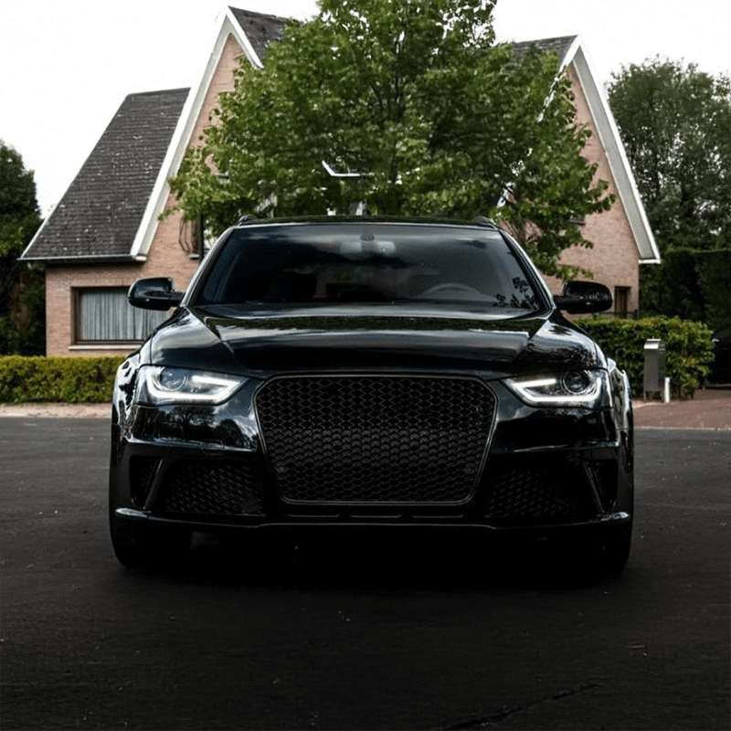 Audi A4/S4 (B8.5) RS4 Style Gloss Black Honeycomb Front Grille - Twenty Two Tuning Front Grille