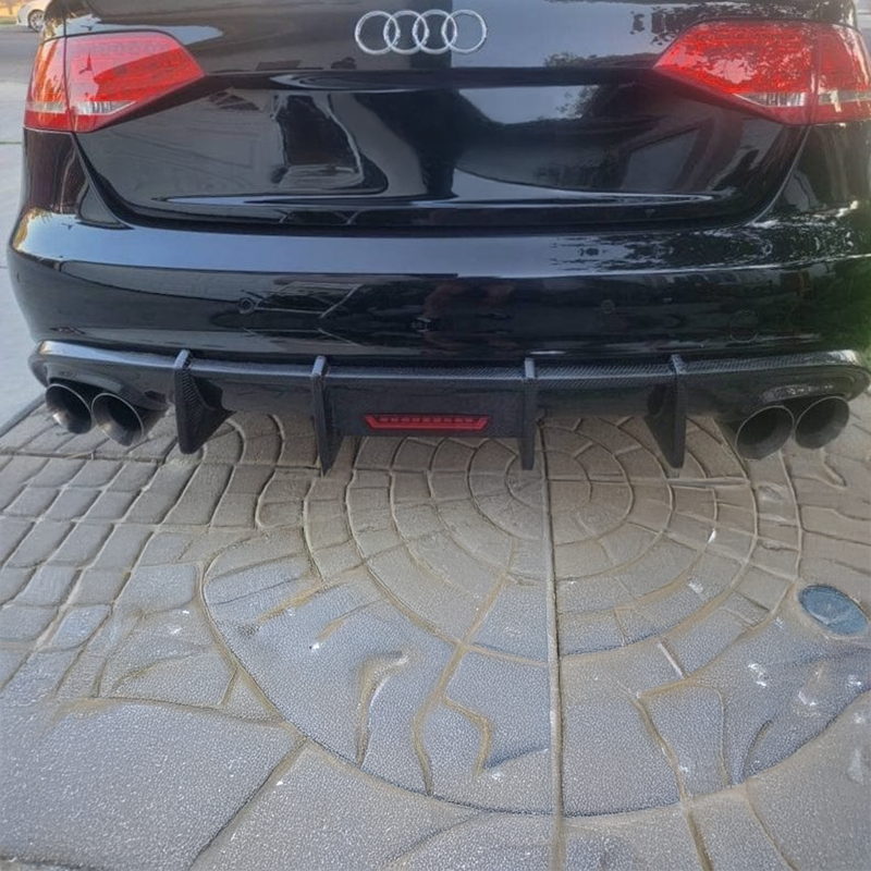 KBV1 Carbon Fiber Rear Bumper Diffuser Compatible With Audi A4/S4 (B8)