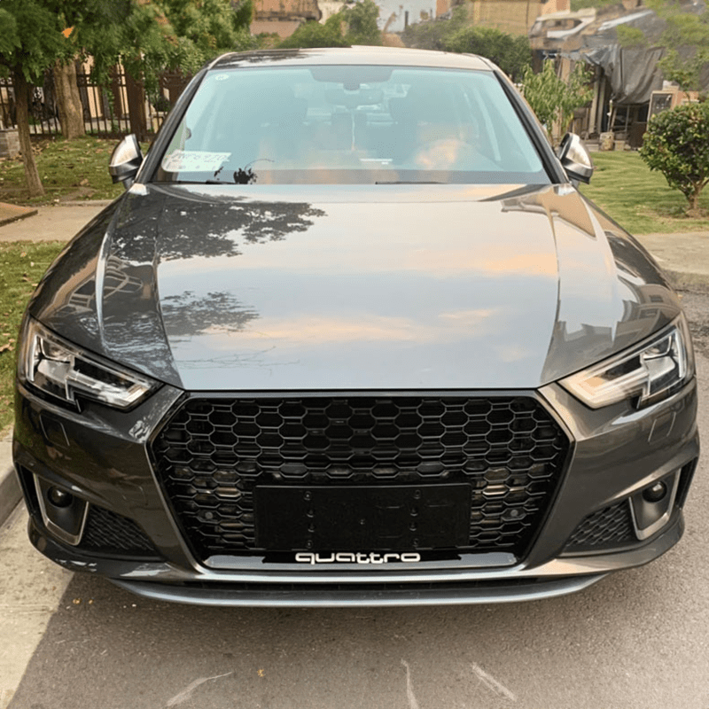 Audi A4/S4 (B9) RS4 Style Gloss Black Honeycomb Front Grille - Twenty Two Tuning Front Grille