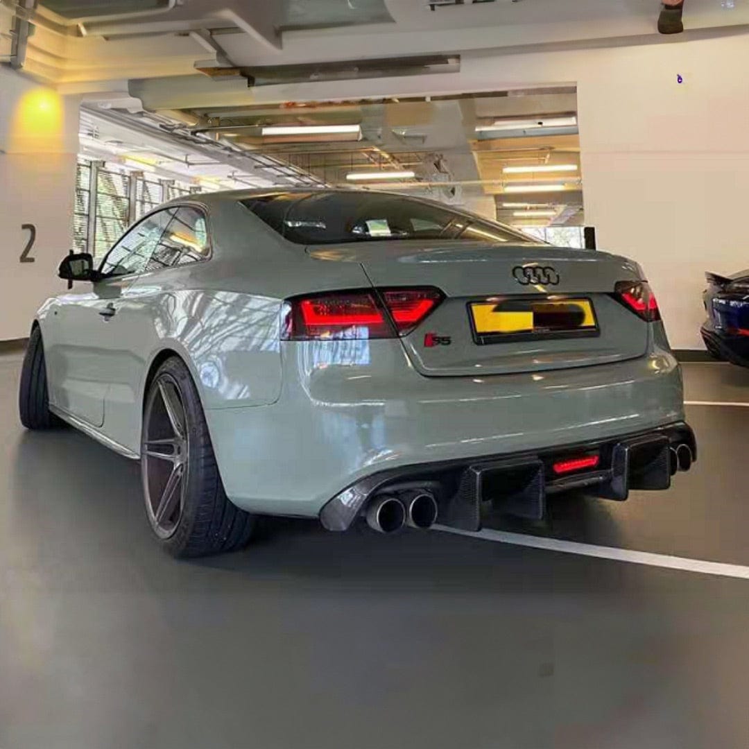 Audi A5/S5 (B8) S Line Karbel Style Carbon Fibre Rear Diffuser - Twenty Two Tuning Rear Diffuser