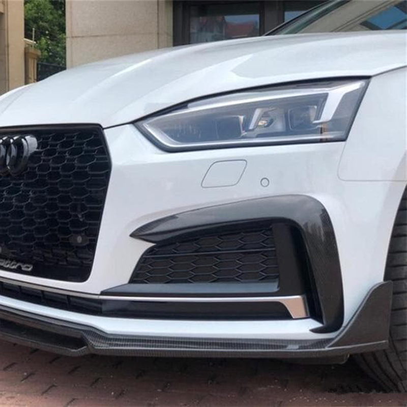 Audi A5/S5 (B9) Carbon Fibre Front Fog Light Surrounds - Twenty Two Tuning Front Canards/Bumper Inserts