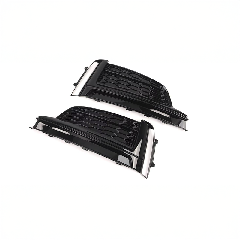 Audi A5/S5 (B9) Gloss Black Front Fog Light Trim Replacements - Twenty Two Tuning Front Canards/Bumper Inserts