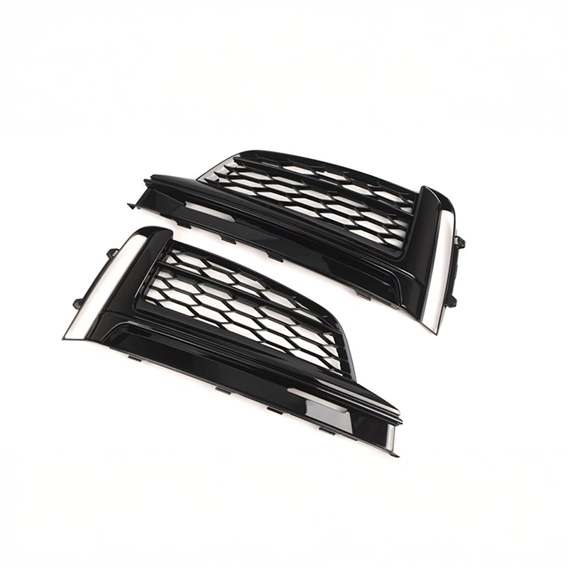 Audi A5/S5 (B9) Gloss Black Front Fog Light Trim Replacements - Twenty Two Tuning Front Canards/Bumper Inserts