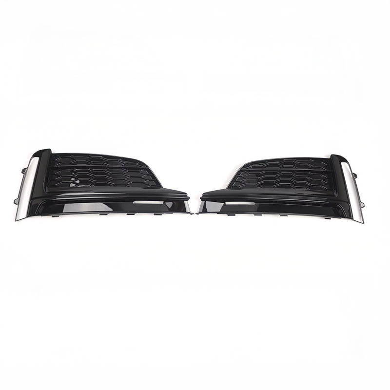 Audi A5/S5 (B9) Gloss Black Front Fog Light Trim Replacements - Twenty Two Tuning Front Canards/Bumper Inserts