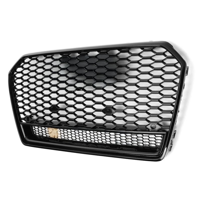 V2 Honeycomb Gloss Black Front Grille Compatible With Audi A6/S6 (C7.5)
