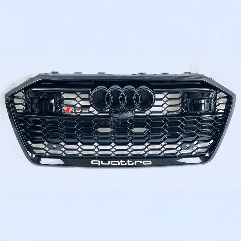 Audi A6/S6 (C8) RS6 Style Gloss Black Honeycomb Front Grille - Twenty Two Tuning Front Grille