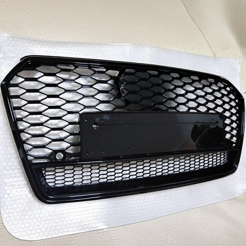 Calandre avant Audi A7/S7 (C7.5) V2RS en nid d'abeille noir brillant