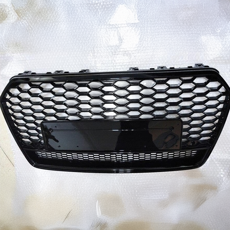 Calandre avant Audi A7/S7 (C7.5) V2RS en nid d'abeille noir brillant