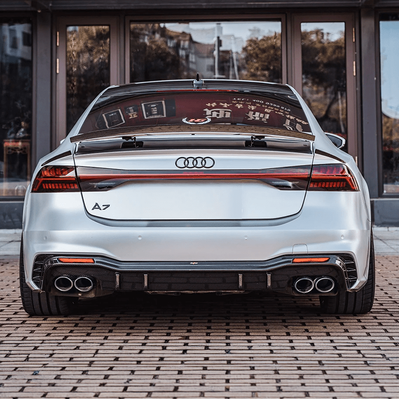 Audi A7/S7 (C8) BCTXE Style Carbon Fibre Rear Trunk Spoiler Ver.1 - Twenty Two Tuning Rear Spoiler