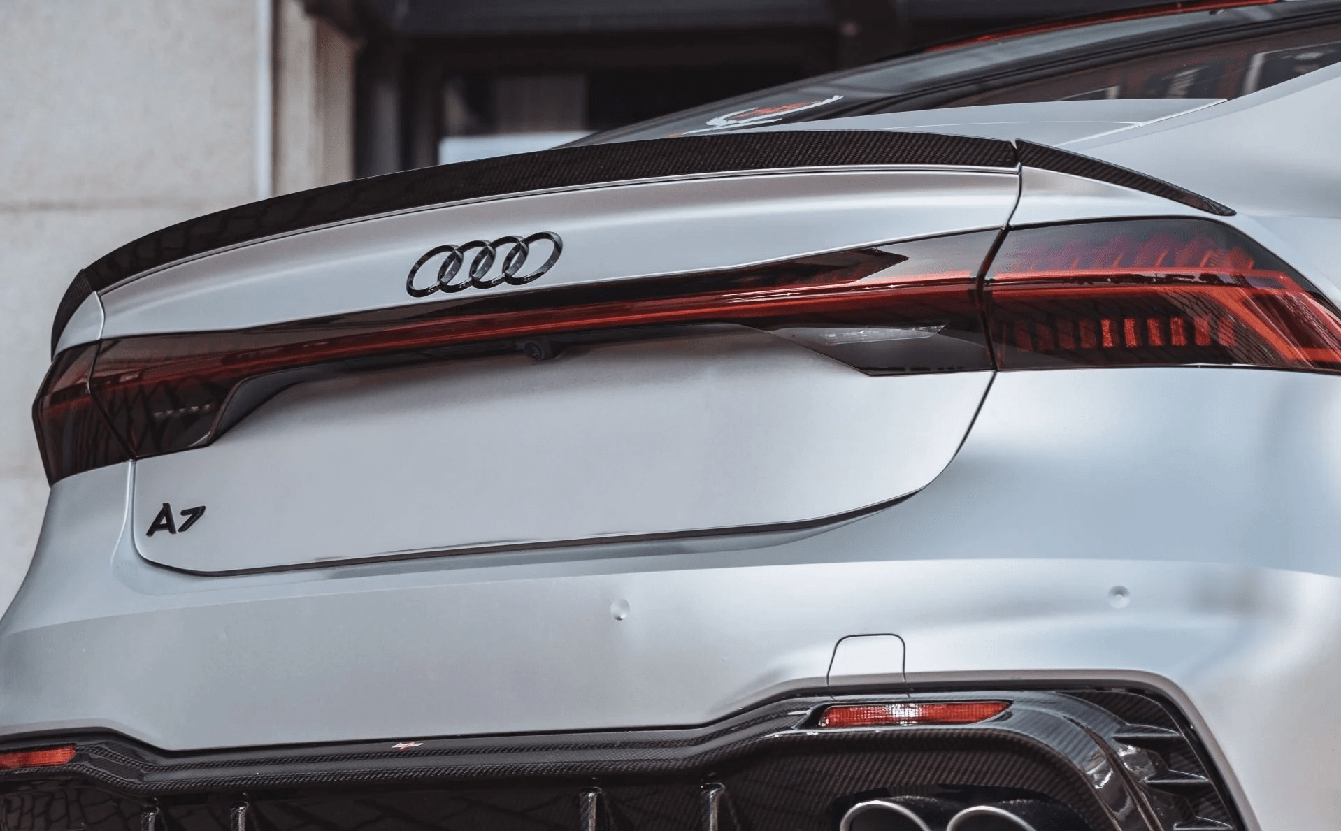 Audi A7/S7 (C8) BCTXE Style Carbon Fibre Rear Trunk Spoiler Ver.1 - Twenty Two Tuning Rear Spoiler